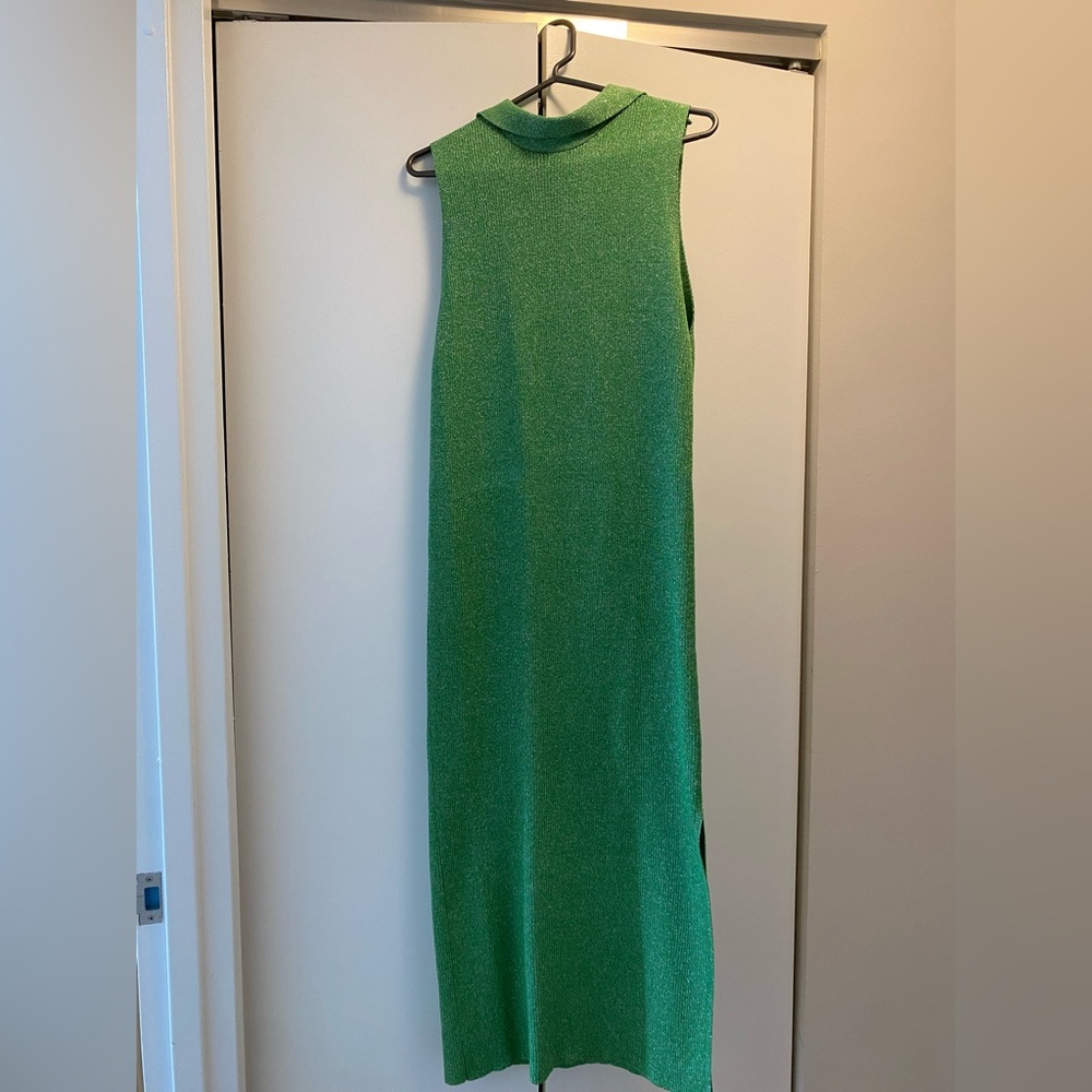 Mango Green Sleeveless Maxi Dress